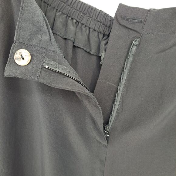Citron Santa Monica 100% Silk Straight Leg Pant Washable Black Women's Size 0X - Picture 4 of 10